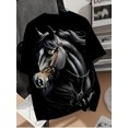 thumbnail image 4 of Men's animal horse pattern T-shirt, horse print short-sleeved round-neck shirt, cute and humorous 3D digital printed T-shirt, 4 of 6