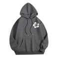 thumbnail image 4 of Chandail à Capuche Graphique à Lettres pour Femmes, Chandail à Manches Longues, Manteau à Col Rabattu, Tunique Longue, Chandail à Capuche, Veste d'Hiver, 4 of 6