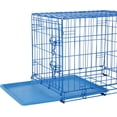 thumbnail image 4 of Frisco Fold & Carry Single Door Collapsible Wire Dog Crate, 61-cm, Blue, 4 of 5