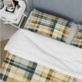 thumbnail image 4 of Designart "Classic Plaid Elegance I" White Plaid Bedding Covert Set - Hygge & Scandinavian Bed Set With 2 Shams, 4 of 5