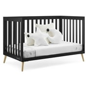 Delta Children Essex 4-in-1 Convertible Baby Crib - Greenguard Gold Certified, Ebony/Natural