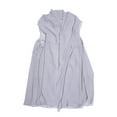 thumbnail image 6 of TrendsBlue Solid Color Chiffon Kimono Scarf Wrap Vest Beach Cover Up, 6 of 6