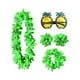 thumbnail image 3 of Conjunto de disfraz de collar hawaiano, diadema de playa ajustable para eventos y fiestas. Verde, 3 of 9