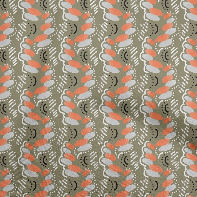 oneOone Velvet Dusty Green Fabric Abstracts Dress Material Fabric Print Fabric By The Yard 58 Inch Wide