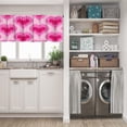 thumbnail image 5 of LALILO Kitchen Curtain Valance Ethnic Pink With Hearts Boho Rod Pocket Window Curtain 52"x 18" Set of 2, 5 of 5