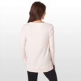 thumbnail image 2 of Camisa de manga larga con tejido tipo panal Fu Da para mujer, rosa claro, talla M, 2 of 4