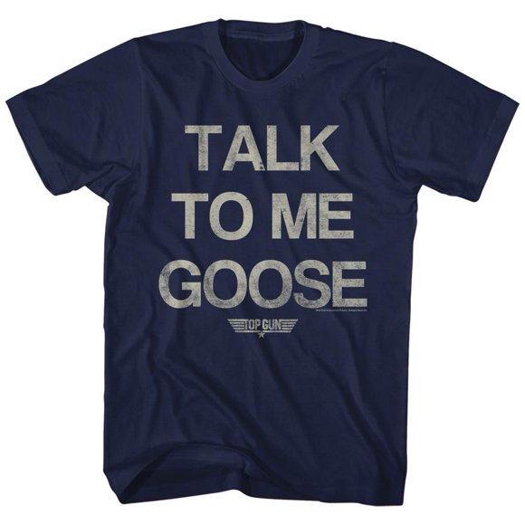 Top Gun Talk Goose Navy Adult T-Shirt