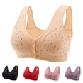 thumbnail image 2 of VISALY Push Up Bras for Women, Large Size Wireless Middle-Aged and Elderly Women's Push-Up Seamless Bra Wireless Front, Plus Size Strapless Bras Strapless Bras Large Bust Bandeau Bras, #A Beige,S, 2 of 10