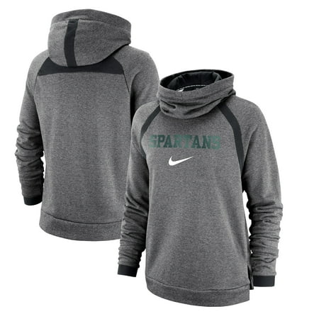 Michigan State Spartans Nike Women's Winter Performance Pullover Hoodie - Heathered
