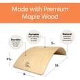 thumbnail image 3 of HSP Upper Back Bolster Wooden Pillow | Back Bend Stretcher for Spinal Health, Pain Relief and Posture Correction, Maple Wood Lumbar Support for Upper and Lower Back, 3 of 5