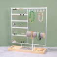 thumbnail image 4 of Yesbay Jewelry Storage Rack Jewelry Display Stand Detachable Wooden Base Bracelet Necklace Watch Earrings Organization Holder Stable Structure Jewelry Organizer, 4 of 8