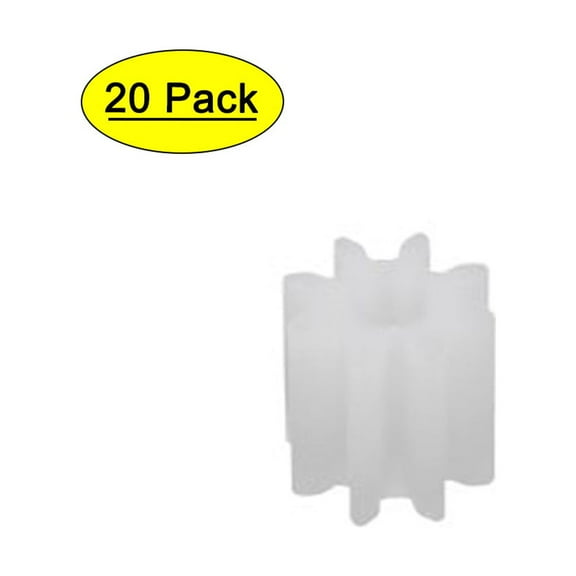 Unique Bargains 20pcs 8 Teeth 5mm Dia Plastic Gear Wheel for Toy Car Motor Shaft