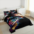 thumbnail image 3 of Manfei Get Sleep Baseball King Size Comforter Sets,Boys Ball Game Bedding Comforter Set,Watercolor Splatter Ink Bedding Set For Teens,Breathable Home Decor Reversible,3-Piece, 3 of 8