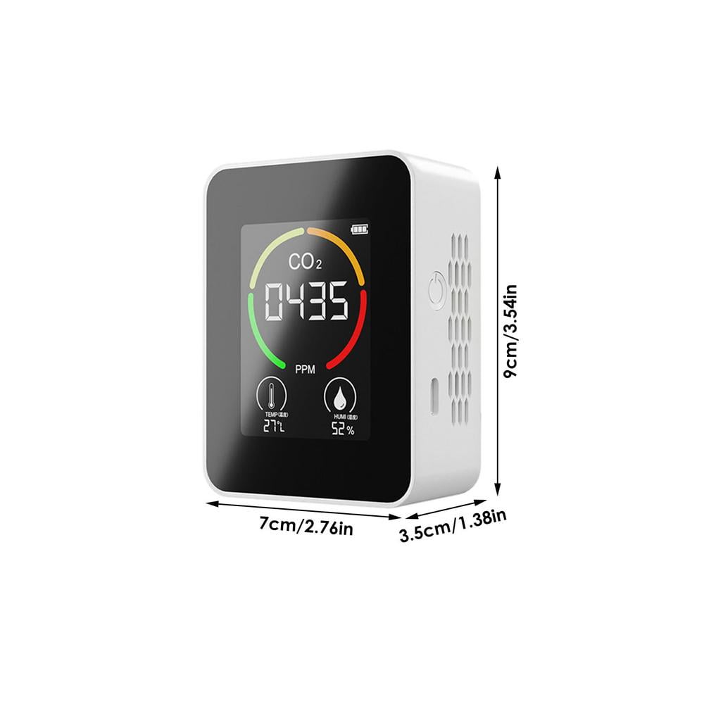 Gym Sports DRXX Co2 Detector Home Restaurant Portable Wall Hanging Air Quality Monitor Detector for Office Temperature Humidity Indoor Detector