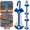 3PCS Blue, variant on 3/5/10PCS Spring Fishbone Deck Pegs Tent Stakes Awning Anchor Wind Rope Buckle with Carabiner Deck Fixed Nails Camping Tent Hook