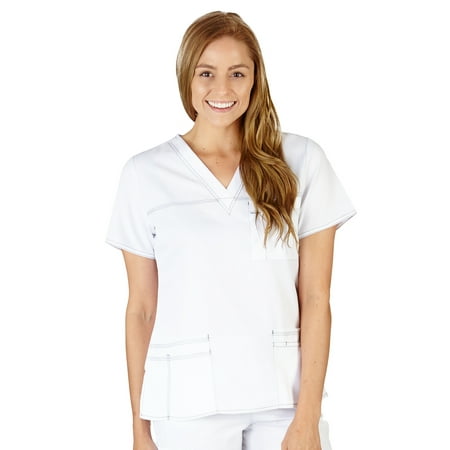 

M&M SCRUBS Stretch Junior Mock Wrap Medical Scrub set 8118 9120