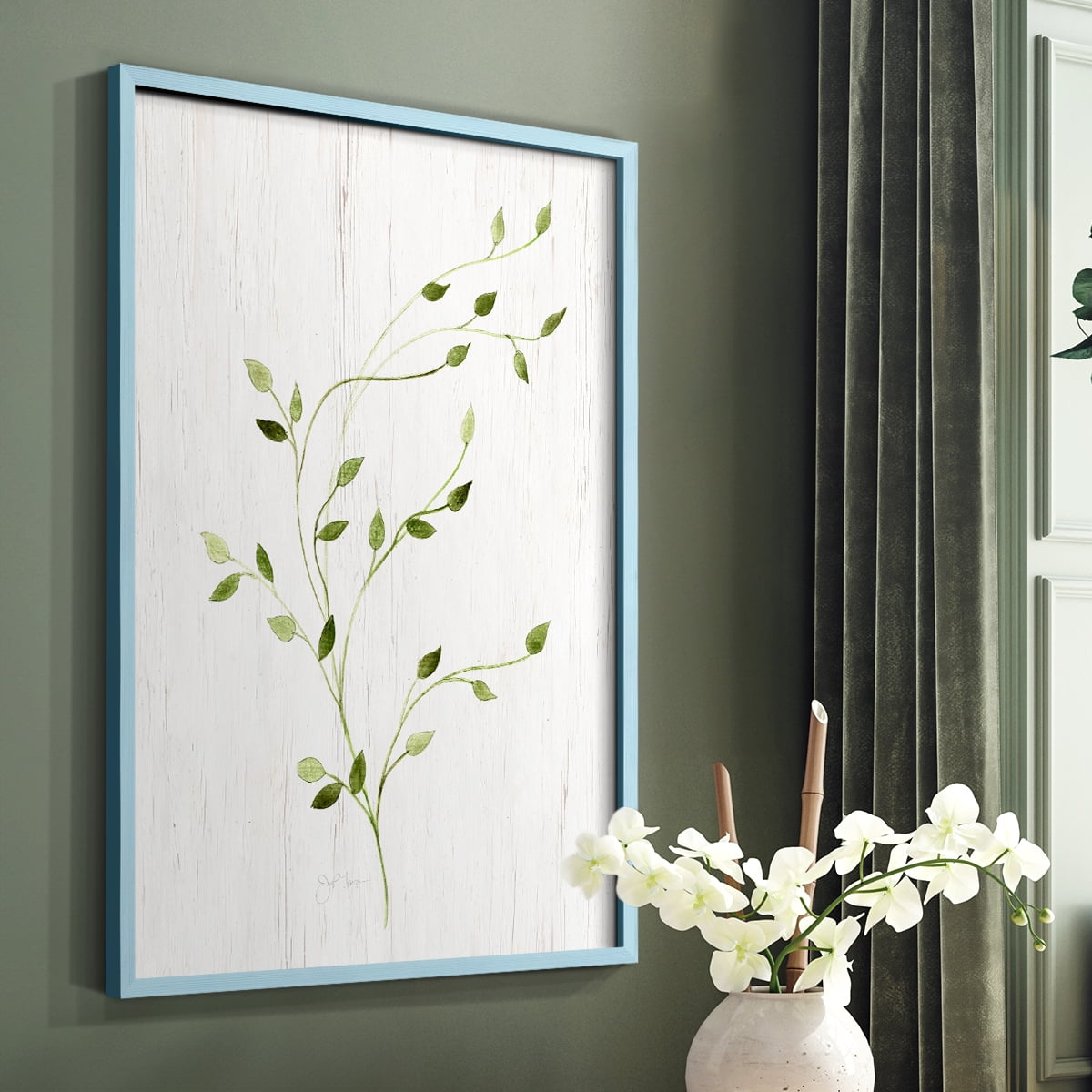 Windblown Leaves I Framed Print - Solid Wood in Single Picture Frame Solid Wood 2 Framed Print