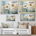 thumbnail image 4 of Designart "White Yellow botanic particles" Abstract Botanicals Floater Framed Canvas Art Print, 4 of 7