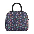 thumbnail image 2 of Womens Colorful Dinosaurs Rockets Pattern Lunch Box for Work,Insulated Lunch Bag for Women,Loncheras Para Mujer,Leakproof Adult Lunch Bag for Work,Beach,Travel,Picnic,Camping, 2 of 7