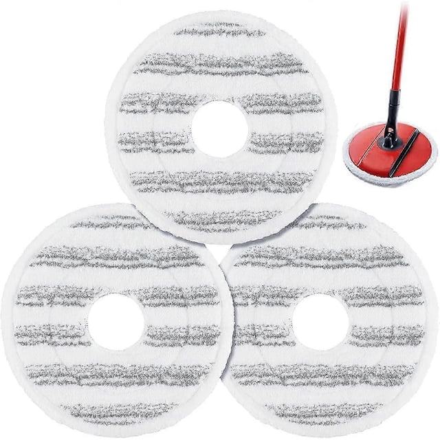 2Pcs Mop Head Replacement for Vileda Spin and Clean Mop, 9.25 Inch Washable and Reusable Microfiber Mop Pads Compatible with Vileda Spin Mop and Bucke