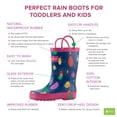 thumbnail image 3 of Oaki Kids Rubber Rain Boots with Easy-On Handles for Boys Girls Toddlers, 3 of 3