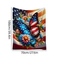 thumbnail image 3 of AuroraX Fleece Throw Blanket for Couch with Designs Summer 4th of&nbsp;July Sofa Blanket,Butterfly Printed Patriotic 30x40 Independence Day Decorations, 3 of 7