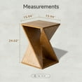 thumbnail image 6 of COZAYH Farmhouse End Table Square Solid Wood Pedestal Side Table Rustic Plant Stand with Twisted Design for Living Room, Bedroom, Office, Natural Wood, 6 of 8