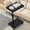 Black, variant on YUCHANG C Shaped End Table with groove, 15''L x 12''W x 17~31''H, wood Brown,Vintage Side Couch Table for Living Room, Bedroom