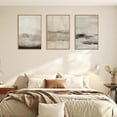 thumbnail image 5 of Large Abstract Framed Canvas Wall Art Set,Minimalist Beige Gray Pastel Watercolor Wall Decor,Modern Illustration Neutral Art Painting for Living Room,Bedroom,Dining Room,Office -16"x24"x3, 5 of 6
