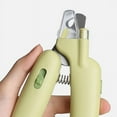 thumbnail image 4 of Trimmer Pet Nail Clipper Safe Stainless Steel Blades Banana Shape Handle Dog Cat Claw Trimmer with LED Light File, 4 of 5