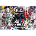 thumbnail image 1 of Graffiti Canvas Wall Art - Pop Street Art Canvas Prints for Wall Decor,Cool Graffiti Framed Artwork for Guys Bedroom Man Cave Ready to Hang (12W"x18H"), 1 of 6
