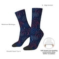 thumbnail image 4 of Hirioo Firework Pattern Adult Middle Tube Socks Breathable Sock Non-Pilling,Contrasting Color Design, 4 of 6