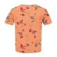 thumbnail image 5 of up to 60% off Gifts Usmixi Shirts for Women Plus Size Fashion Lightweight Tunic Tee Tops Summer Trendy Marbled Print Short Sleeve Round Neck Ladies Blouses Orange XXXXL, 5 of 6