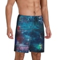 thumbnail image 6 of Mens Pajama Shorts, Abstract Colorful Art Supplies Sleep Shorts Men Pajama Bottoms Lounge PJ Shorts with Pockets, 6 of 6