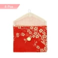 thumbnail image 3 of Uxcell 6 Pcs Bolsa de Joyería de Seda de Estilo Chino Pouch Pequeño Organizador de Joyería de Viaje Bolsa Bordada para Boda, Rojo, 3 of 6