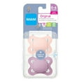 thumbnail image 3 of MAM Original Matte Pacifier (2 pack, 1 Sterilizing Pacifier Case), Pacifiers 0-6 Months, Baby Girl Pacifier, Best Pacifiers for Breastfed Babies, Sterilizing Storage Case, 3 of 4