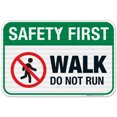 thumbnail image 1 of Pool Sign, Safety First Walk Do Not Run Sign,, 1 of 5