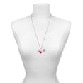 thumbnail image 3 of Delight Jewelry Silvertone Large ''Coach'' Heart - Red Heart Nurse Strong Zoe Necklace, 3 of 4