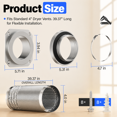 Cbc Quick Setup Magnetic Dryer Vent Connector Kit 4 Inch For Tight Spaces, Quick ...