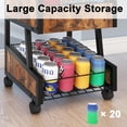 thumbnail image 5 of Compact Refrigerator Stand with Beverage Storage, Wheels & Semi-Enclosed Space for Dorm, Home, Office, 5 of 7