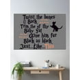 thumbnail image 2 of Hocus Pocus Cat Spell Poster Wall Art, Modern Wall Decor For Living Room Bedroom, 12x18 UNFRAMED, 2 of 3