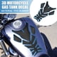 thumbnail image 2 of Calcomanía universal para tanque de gasolina de motocicleta 7.76''x5.63'' adhesivo para tanque de combustible negro azul, 2 of 7