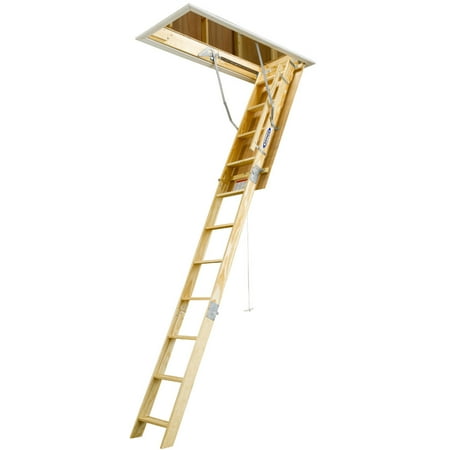 Werner W2210 10 ft. Wood Attic Ladder (54 in. x 22.5 in. Opening)