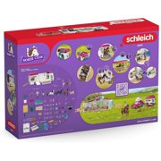Schleich Horse Club - 227PC Lisa Transporter Playset with Horses, Rider, Family, Dog, Trailer, Grooming Station & Pool - Horse Toys for Kids 5+ 42619