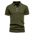 thumbnail image 2 of Bcfgryg Men's Short Sleeve Shirt Summer Casual Solid Holiday Shirts Tops T Shirts for Men Green L, 2 of 5