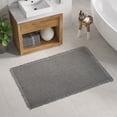 thumbnail image 4 of Upgraded Waffle Bath Mat, Super Absorbent Non Slip Bath Mats for Bathroom Floor, Machine Washable Bathroom Rugs with Tassels, Rubber Backed Bathroom Mats, Grey, 4 of 13