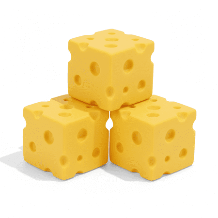 3PCS Cheese Cube Stress Relief Squishy Soft Silicone Desktop Fidget Tool for Tension Release and Focus Yellow Novelty Office Desk Accessory