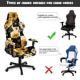 thumbnail image 6 of SCRAWLGOD Sunflower Bee Print Plaid Beige Black 4 PCS Gaming Chair Cover with Armrest Slipcovers Stretchable Machine Washable Computer Chair Seat Slipcovers Cat Scratch Proof, 6 of 7