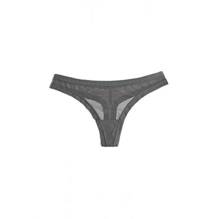 Blush Lingerie Women s Mesh Lace Trim Thong Panty