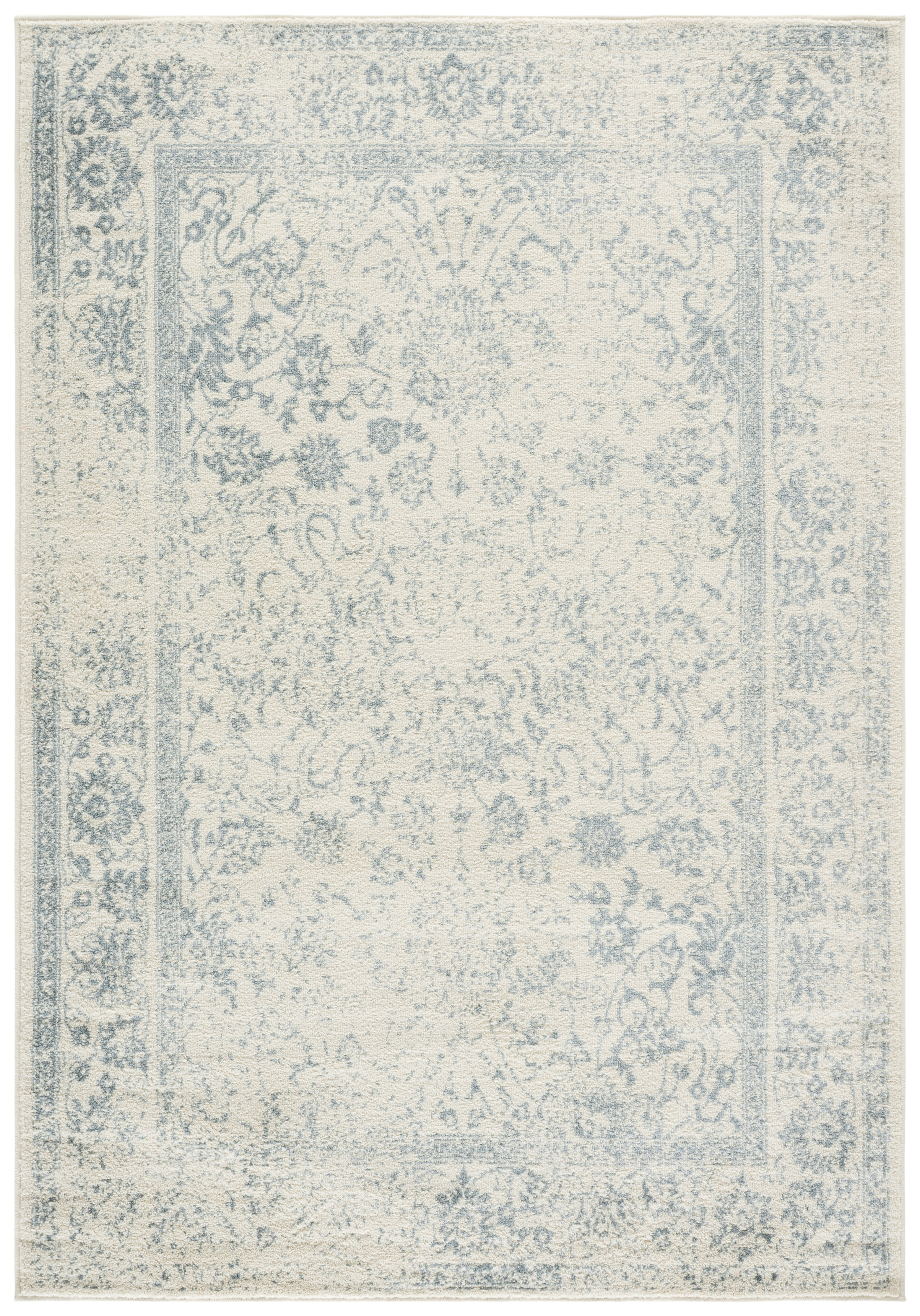 Safavieh Adirondack Wyatt Traditional Distressed Area Rug, Ivory/Slate, 6' x 8'